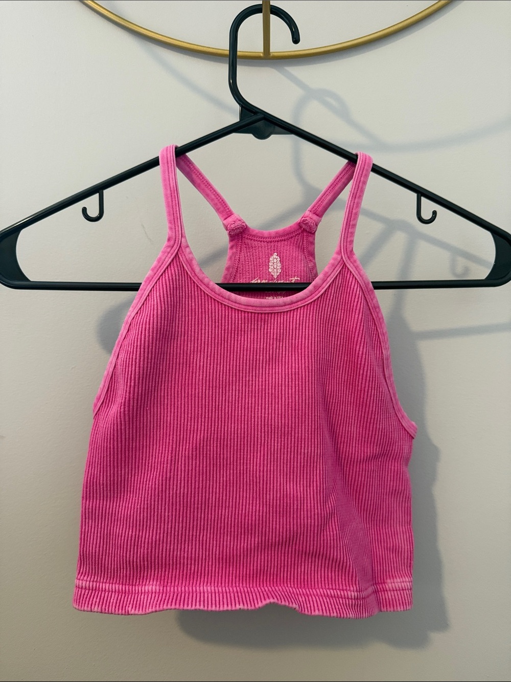 FP movement Pink Ribbed Tank Top